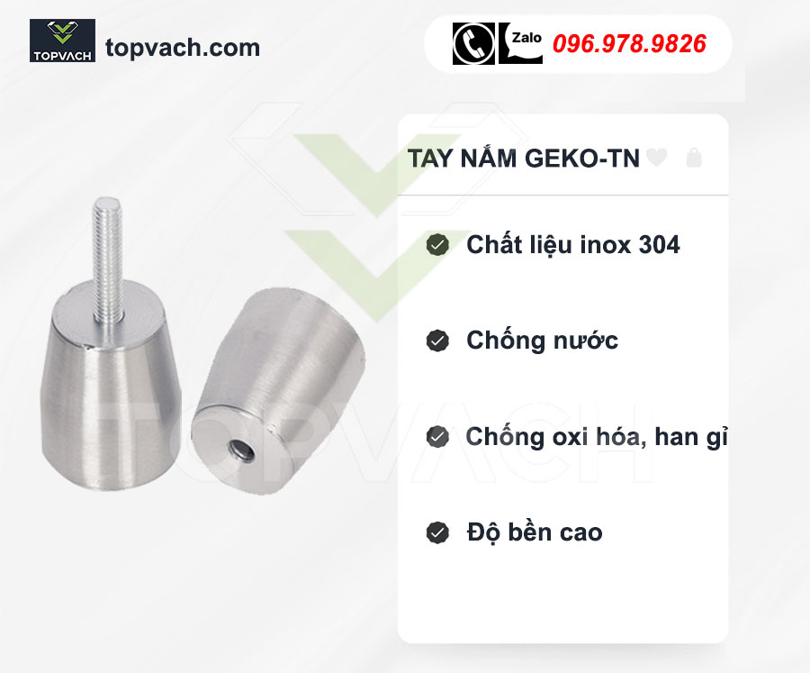 Đặc điểm tay nắm vách ngăn vệ sinh geko-tn