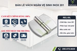 bản lề vách ngăn vệ sinh inox 201 phân biệt trái phải xước mờ